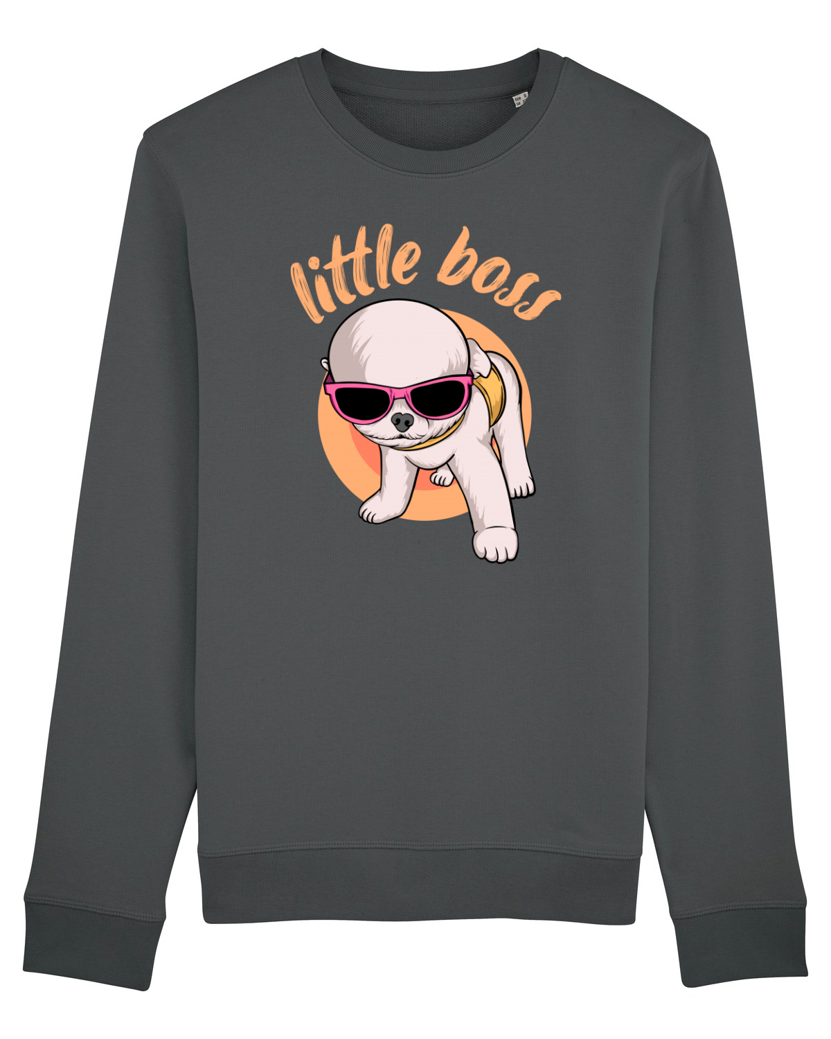 Bluză mânecă lungă Unisex Rise Anthracite