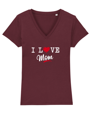 I love mom Burgundy