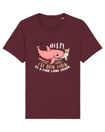 Help, I've Been Eaten By a Pink Land Shark Burgundy