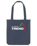 Go with the trend - dark bg Sacoșă textilă