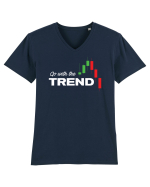 Go with the trend - dark bg Tricou mânecă scurtă guler V Bărbat Presenter