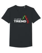 Go with the trend - dark bg Tricou mânecă scurtă guler larg Bărbat Skater