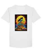 Color Monster 3 Tricou mânecă scurtă guler larg Bărbat Skater