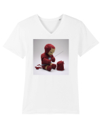 Iron Man Niddle Tricou mânecă scurtă guler V Bărbat Presenter