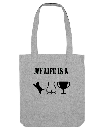 My life is a cat-ass-trophy v2 Heather Grey