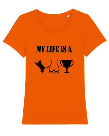 My life is a cat-ass-trophy v2 Bright Orange