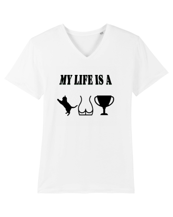 My life is a cat-ass-trophy v2 White
