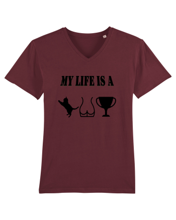 My life is a cat-ass-trophy v2 Burgundy