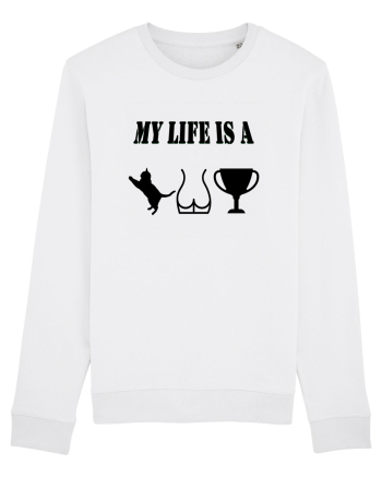 My life is a cat-ass-trophy v2 White