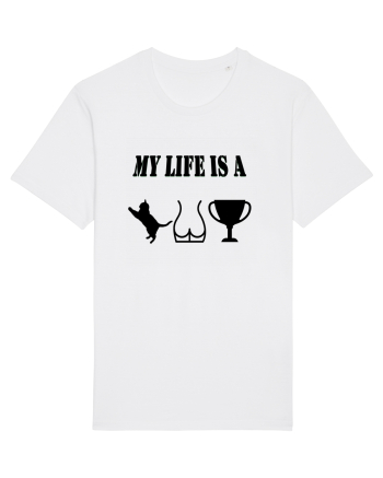 My life is a cat-ass-trophy v2 White