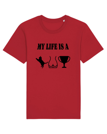 My life is a cat-ass-trophy v2 Red