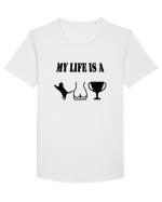 My life is a cat-ass-trophy v2 Tricou mânecă scurtă guler larg Bărbat Skater