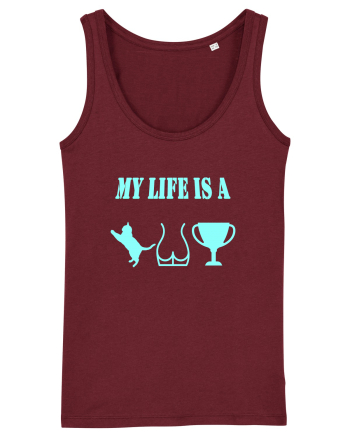My life is a cat-ass-trophy v3 Burgundy