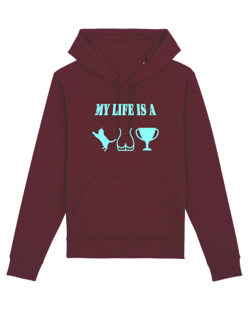 My life is a cat-ass-trophy v3 Burgundy