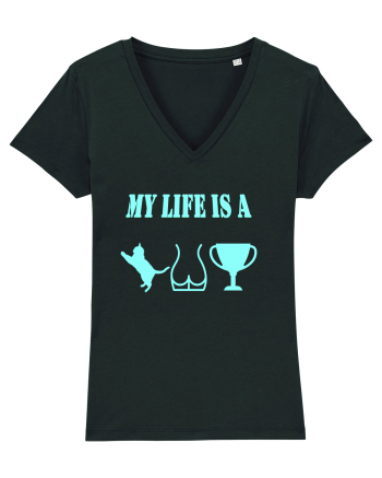 My life is a cat-ass-trophy v3 Black