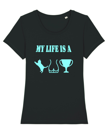 My life is a cat-ass-trophy v3 Black