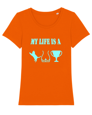 My life is a cat-ass-trophy v3 Bright Orange