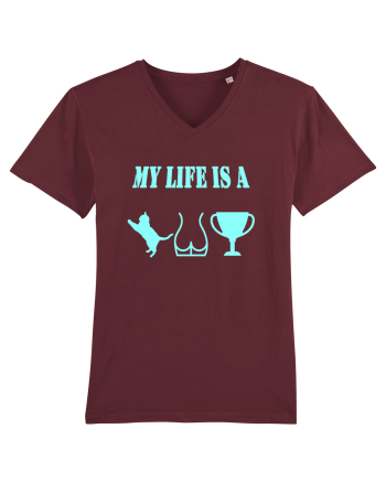 My life is a cat-ass-trophy v3 Burgundy