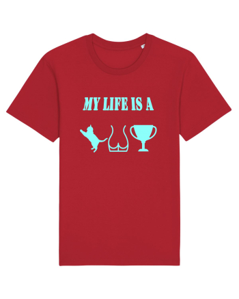 My life is a cat-ass-trophy v3 Red