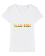 Illusion Tricou mânecă scurtă guler V Damă Evoker
