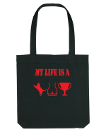 My life is a cat-ass-trophy v4 Sacoșă textilă