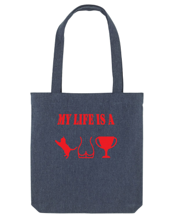 My life is a cat-ass-trophy v4 Midnight Blue