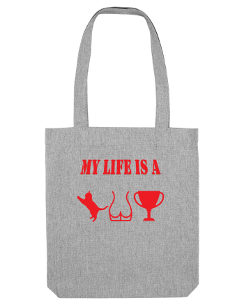My life is a cat-ass-trophy v4 Heather Grey
