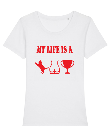 My life is a cat-ass-trophy v4 White