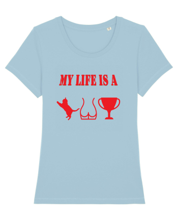 My life is a cat-ass-trophy v4 Sky Blue