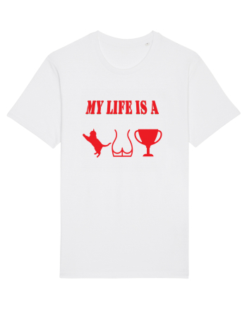 My life is a cat-ass-trophy v4 White