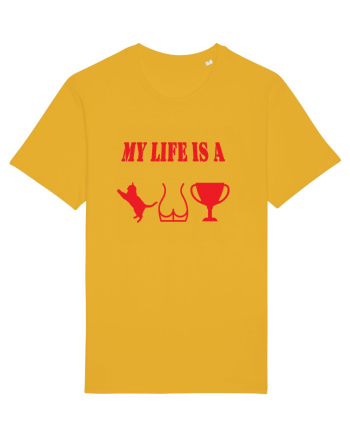 My life is a cat-ass-trophy v4 Spectra Yellow