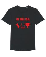 My life is a cat-ass-trophy v4 Tricou mânecă scurtă guler larg Bărbat Skater