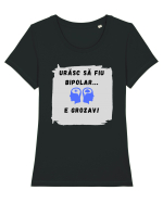 URASC SA FIU BIPOLAR, E GROZAV ! Tricou mânecă scurtă guler larg fitted Damă Expresser