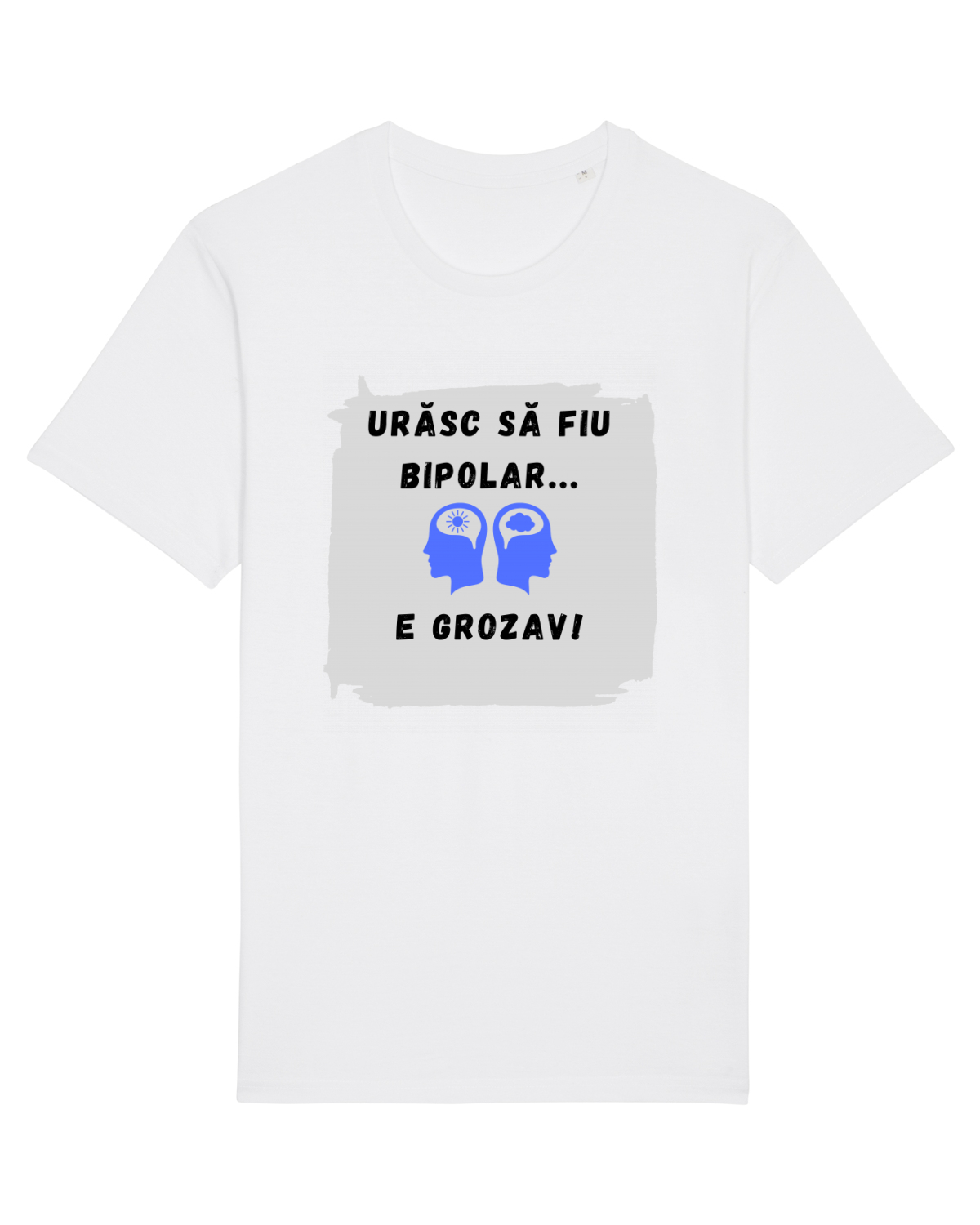 Tricou mânecă scurtă Unisex Rocker White