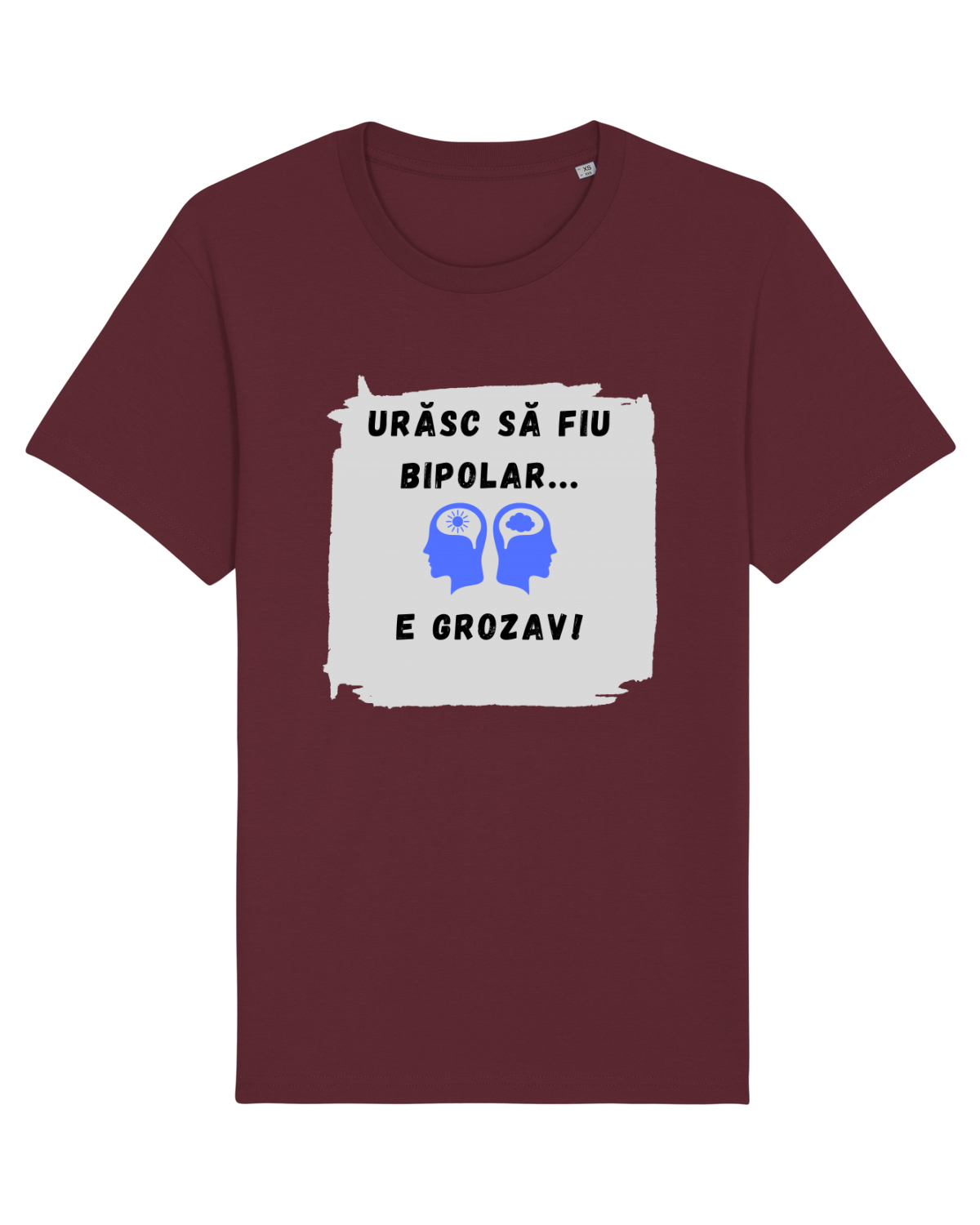 Tricou mânecă scurtă Unisex Rocker Burgundy