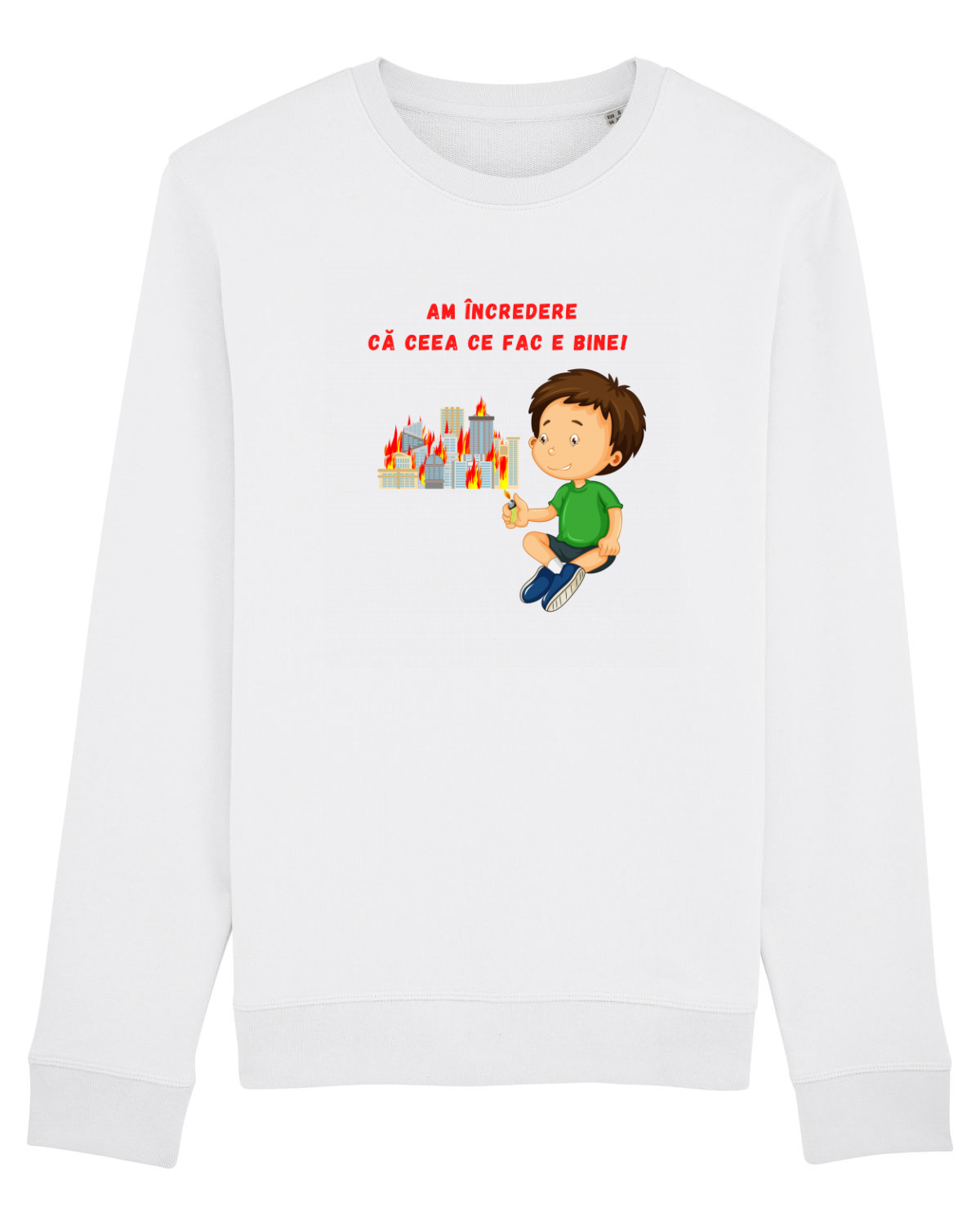 Bluză mânecă lungă Unisex Rise White