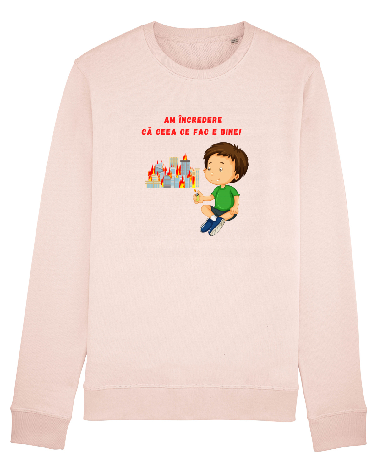 Bluză mânecă lungă Unisex Rise Candy Pink