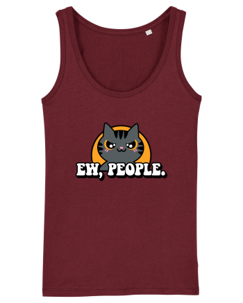Ew, people | Funny Cat Burgundy