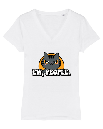 Ew, people | Funny Cat White
