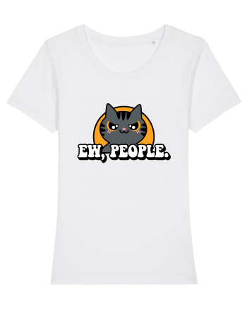 Ew, people | Funny Cat White