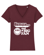 Humans not a big fan Tricou mânecă scurtă guler V Damă Evoker