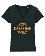 I run on caffeine and chaos Tricou mânecă scurtă guler V Damă Evoker