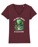 de St Patrick - I am not irish but kiss me anyway Tricou mânecă scurtă guler V Damă Evoker