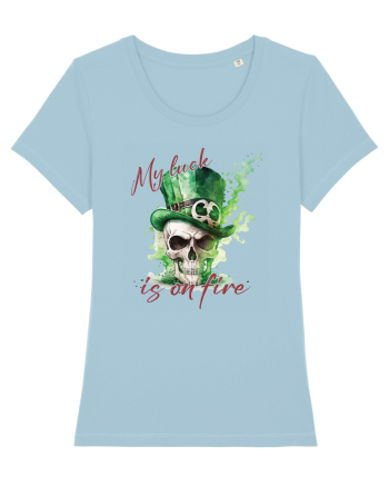 de St Patrick - My luck is on fire Sky Blue