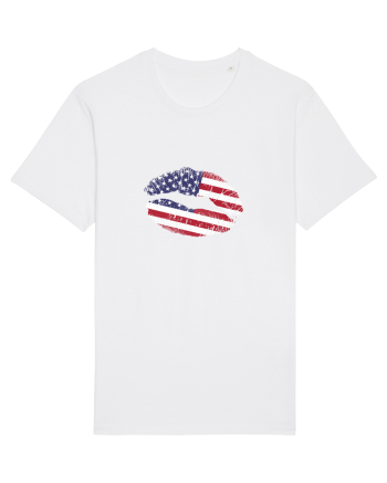 USA lips White