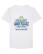 I've got a good heart but this mouth Tricou mânecă scurtă guler larg Bărbat Skater