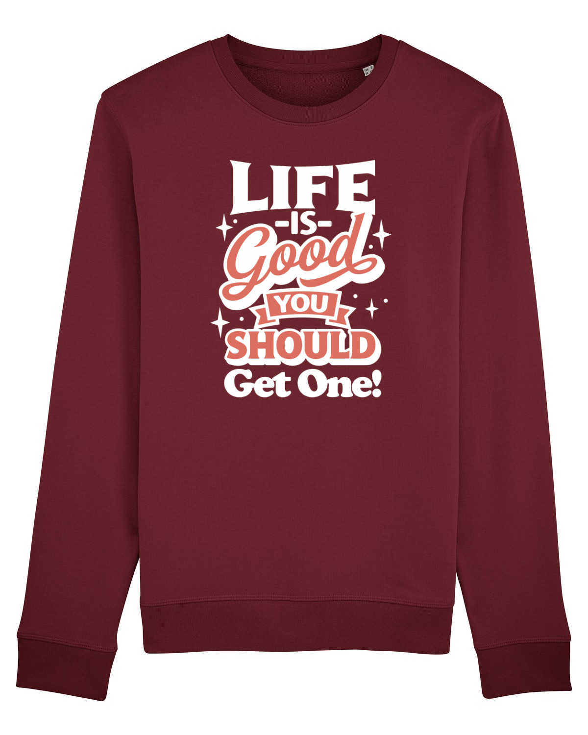 Bluză mânecă lungă Unisex Rise Burgundy