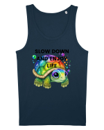 Broasca testoasa pictata in acuarela cu mesajul  Slow Down and Enjoy Life Maiou Bărbat Runs