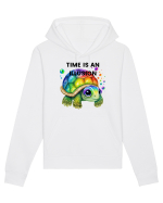 Broasca testoasa pictata in acuarela cu mesajul  Time is an Illusion Hanorac Unisex Drummer