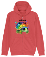 Broasca testoasa pictata in acuarela cu mesajul  Masor Timpul Hanorac cu fermoar Unisex Connector